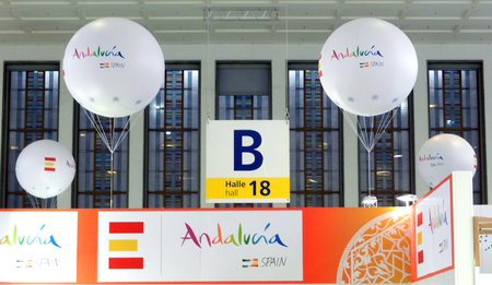 Mit insgesamt 4 Werbeballons auf der ITB (Berlin) verteten: Andalucia!\\n\\n29.06.2015 11:02